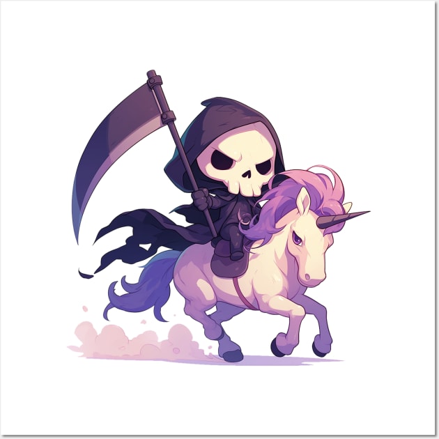 reaper ride unicorn Wall Art by StevenBag